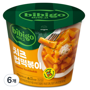 비비고 치즈 컵떡볶이, 108g, 6개