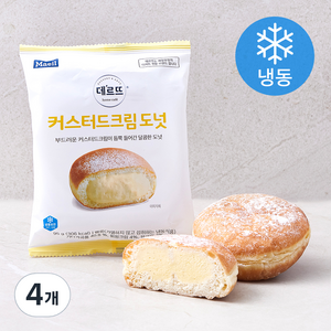 매일유업 데르뜨 커스터드 크림도넛 (냉동), 95g, 4개