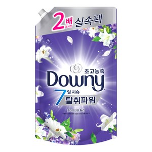 다우니 초고농축 7일 탈취파워 섬유유연제 화이트티와 릴리 리필, 1.6L, 1개