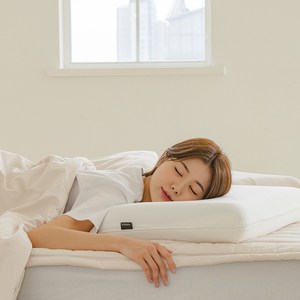 호무로 슬립웰 히든코어 메모리폼 경추베개, 블루 + 크림화이트, 1개