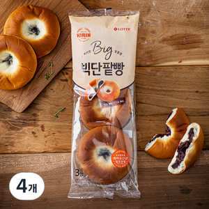 기린 빅 단팥빵 3입, 300g, 4개