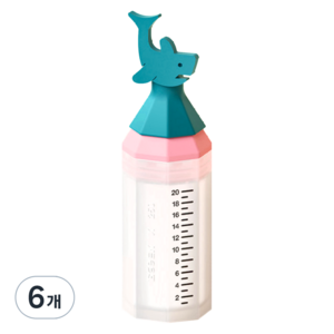 이크 실리콘 투약병 검정눈금 상어 20ml, 8809544410571, 6개