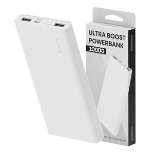 일리온 울트라부스트 고속충전 대용량 보조배터리 10000mAh, 화이트, SPE-PA10CPQ