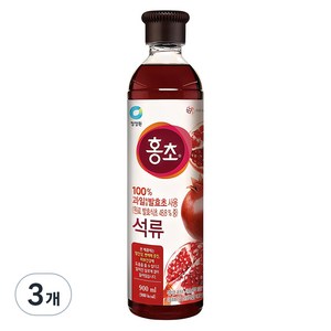 청정원 홍초 100% 자연발효초 사용 석류, 900ml, 3개