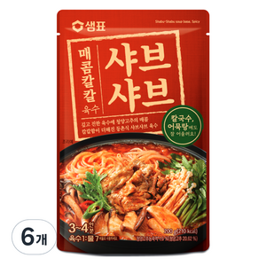 샘표 매콤칼칼 샤브샤브 육수, 200g, 6개