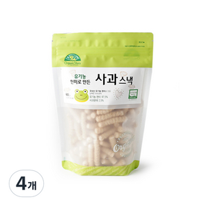 오가닉스토리 유기농 현미로 만든 사과 스낵, 60g, 4개