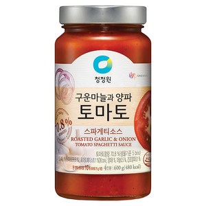 청정원 구운마늘과 양파 토마토 스파게티소스, 1개, 600g