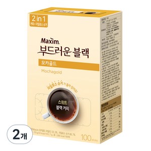 맥심 모카골드 부드러운 블랙 커피믹스, 100개입, 2개, 2.7g