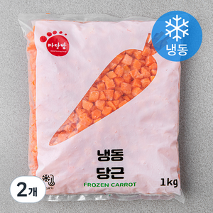 마당발 당근 (냉동), 1kg, 2개