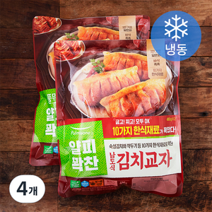 풀무원 얄피꽉찬 남도식 김치교자만두 (냉동), 400g, 4개