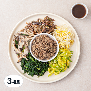 정미경키친 한우 나물 비빔밥 세트(비빔간장) 205g, 3세트