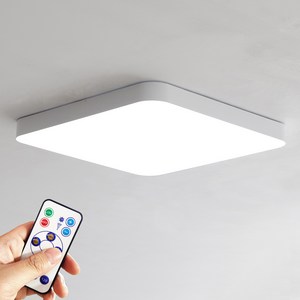 조명에반하다 LED 심플 60W 리모컨 방등, 화이트