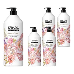 케라시스 퍼퓸샴푸 스위트 앤 플라워리향, 1L, 5개