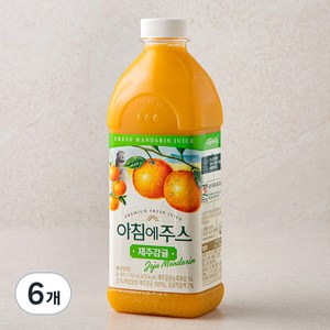 서울우유 아침에주스 제주감귤, 950ml, 6개