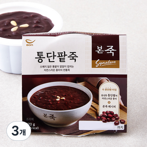 본죽 통단팥죽, 270g, 3개