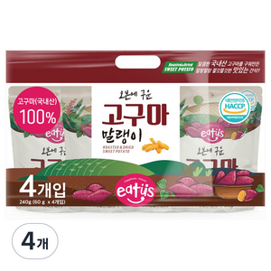 이더스 오븐에 구운 고구마 말랭이 4p, 240g, 4개