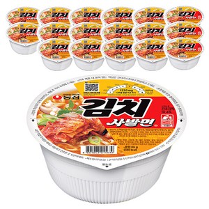 농심 김치사발면 86g, 18개