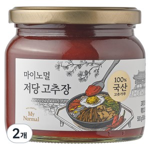 마이노멀 저당 고추장, 500g, 2개