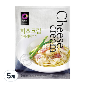 청정원 치즈크림 스파게티소스, 250g, 5개