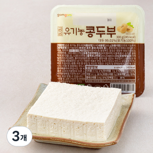 곰곰 유기농 두부, 300g, 3개