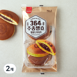 삼립 364시간 주종발효 통팥 도라야끼 2개입, 120g, 2개