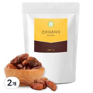 브이플랜 튀니지산 씨없는 건조 대추야자, 1kg, 2개