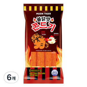 무직타이거 불닭맛 쫀드기, 128g, 6개