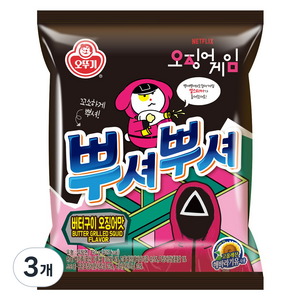 오뚜기 뿌셔뿌셔 버터오징어맛, 3개, 90g