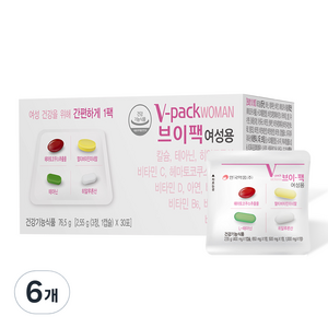 브이팩 여성용 멀티비타민, 30회분, 6개