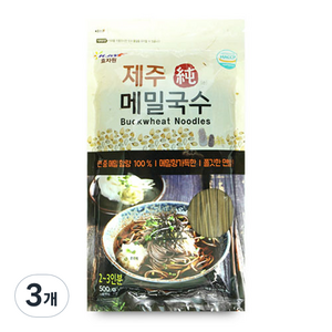 효자원 제주 순 메밀국수, 500g, 3개