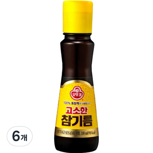 오뚜기 고소한 참기름, 80ml, 6개