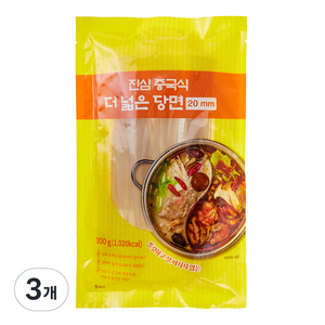 진심 중국식 더 넓은 당면 20mm, 300g, 3개