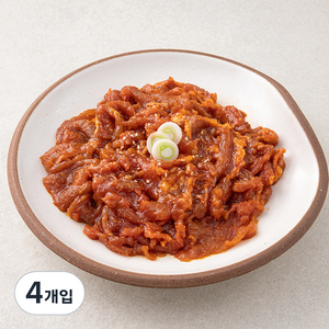 딜리조이 국내산 돼지고기로 만든 매콤 제육볶음 (냉장), 600g, 4개입