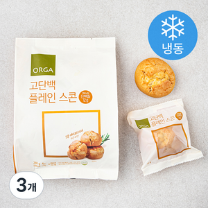 올가홀푸드 고단백 플레인 스콘 (냉동), 70g, 4개입, 3개