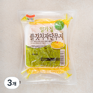 일가집 쫄깃 치자 단무지, 200g, 3개