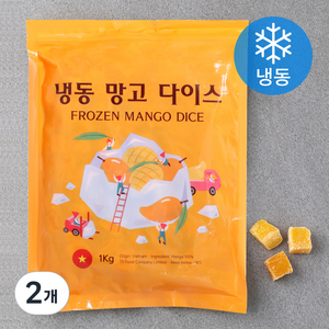 망고 다이스 (냉동), 1kg, 2개