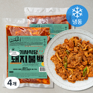 고기얌 기사식당 돼지불백 고추장맛 (냉동), 300g, 4개