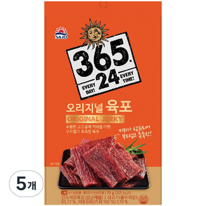 해표 365 24 오리지널 구운 육포, 70g, 5개