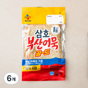 삼호어묵 부산 사각 4장 (냉장), 200g, 6개