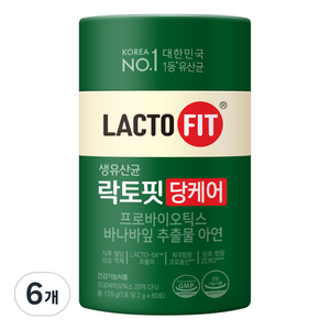 락토핏 당케어 유산균, 120g, 6개