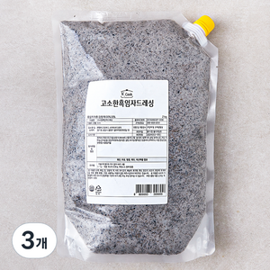 hcook 고소한 흑임자 드레싱, 2kg, 3개