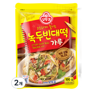 오뚜기 녹두 빈대떡 가루, 500g, 2개