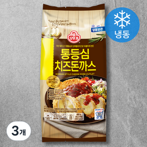 오뚜기 통등심 치즈 돈까스 (냉동), 480g, 3개