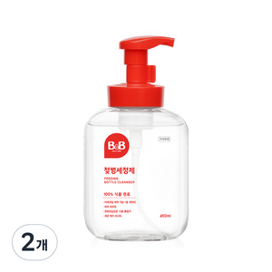 비앤비 거품형 용기 젖병세정제, 450ml, 2개