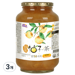 다미즐 봉밀 유자차, 2kg, 1개입, 3개