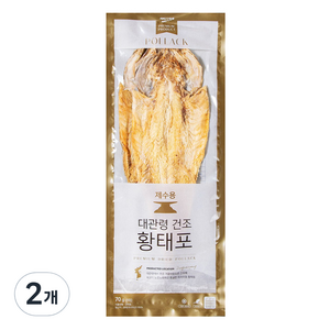 마켓밀러 대관령 건조 황태포, 70g, 2개