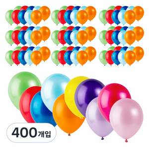 파티팡 라운드 풍선, 펄 레인보우(랜덤 발송), 400개입