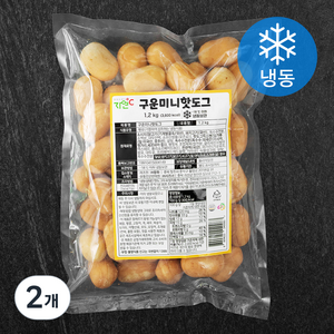 자연도씨 구운 미니 핫도그 (냉동), 1.2kg, 2개