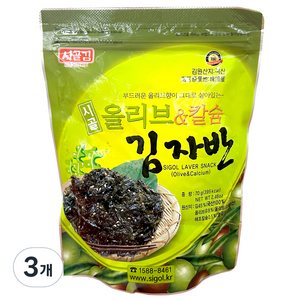 시골 올리브&칼슘 김자반, 70g, 3개