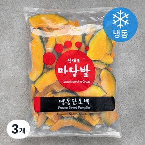 마당발 단호박 슬라이스 (냉동), 1kg, 3개